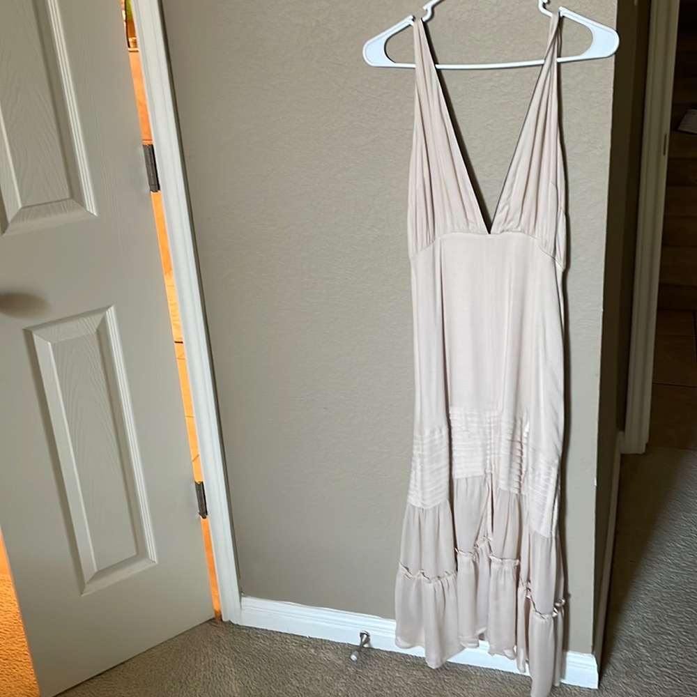 Barely used. Beautiful midi dress. Beige